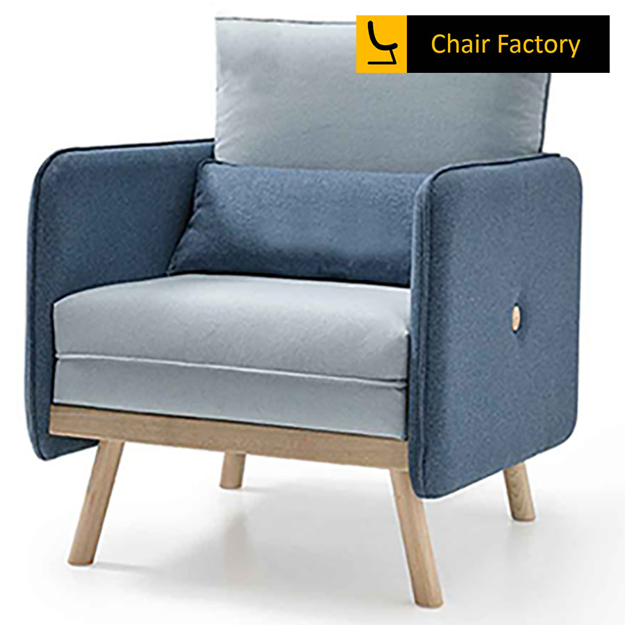 Mikado Blue Corporate  Accent Chair